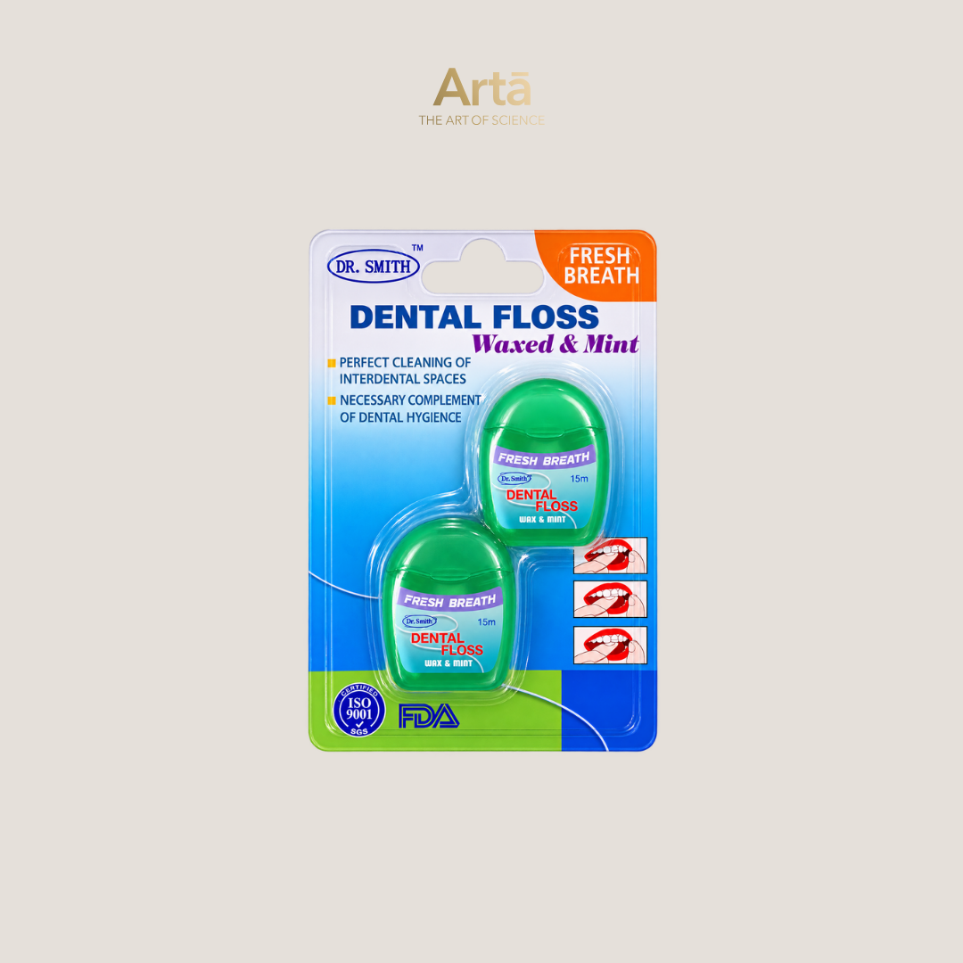 Dr. Smith Dental Floss - Waxed & Mint - 15m x2