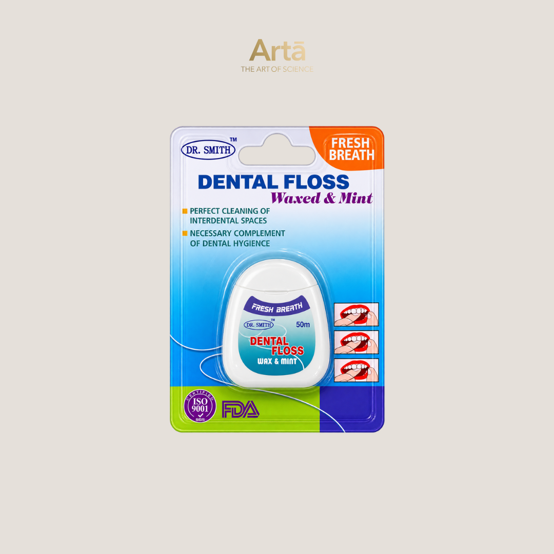 Dr. Smith Dental Floss - Waxed & Mint - 50m