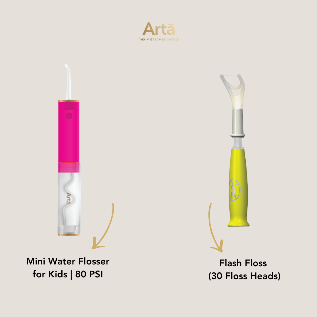 Mini Water Flosser for Kids + Flash Floss