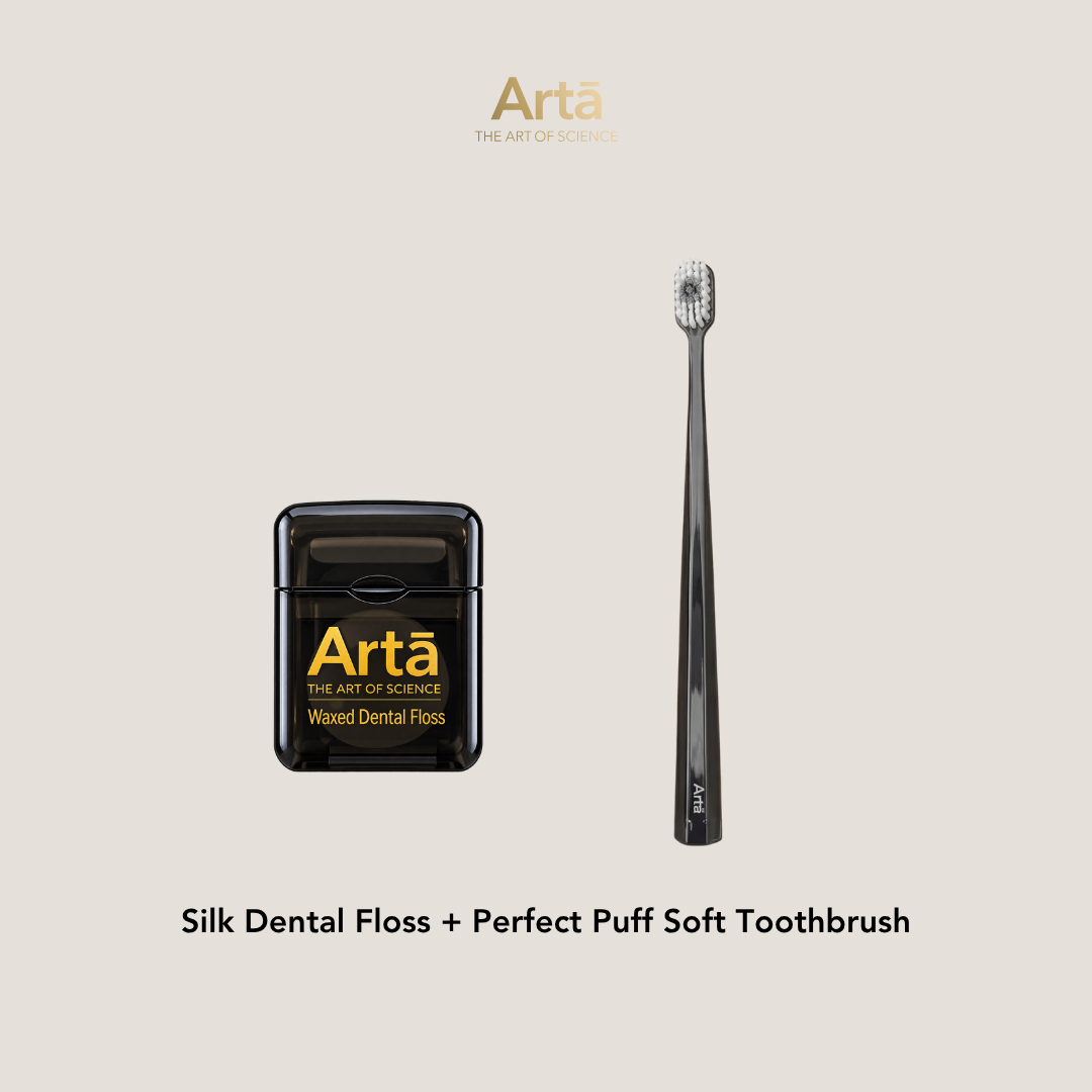 Silk Dental Floss + Perfect Puff Soft Toothbrush