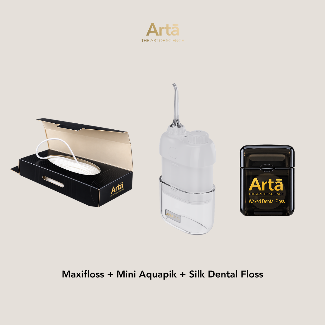 Maxifloss + Mini Aquapik + Silk Dental Floss