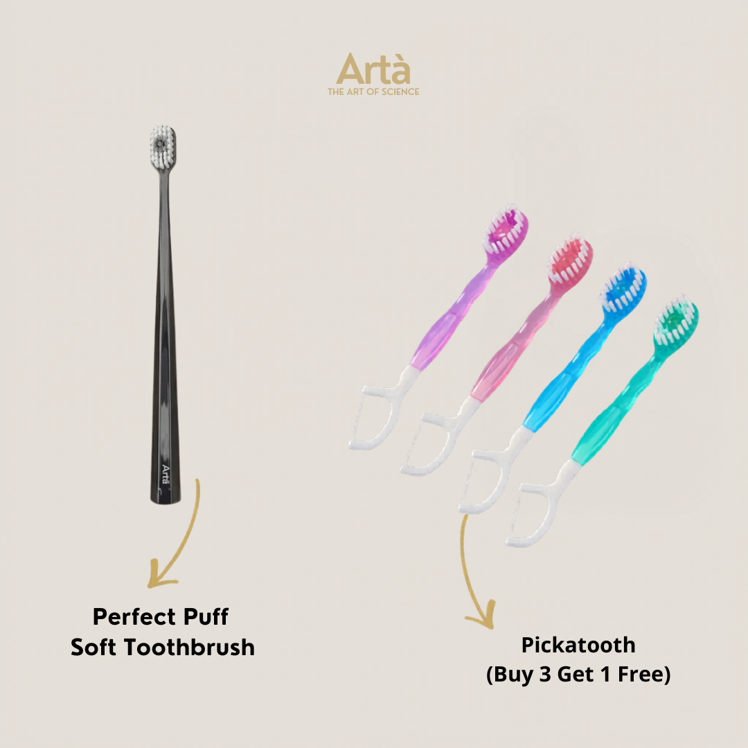 Perfect Puff Soft Toothbrush + Pickatooth