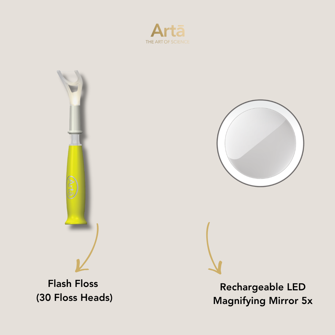 Rechargeable LED Magnifying Mirror 5x x Flash Floss