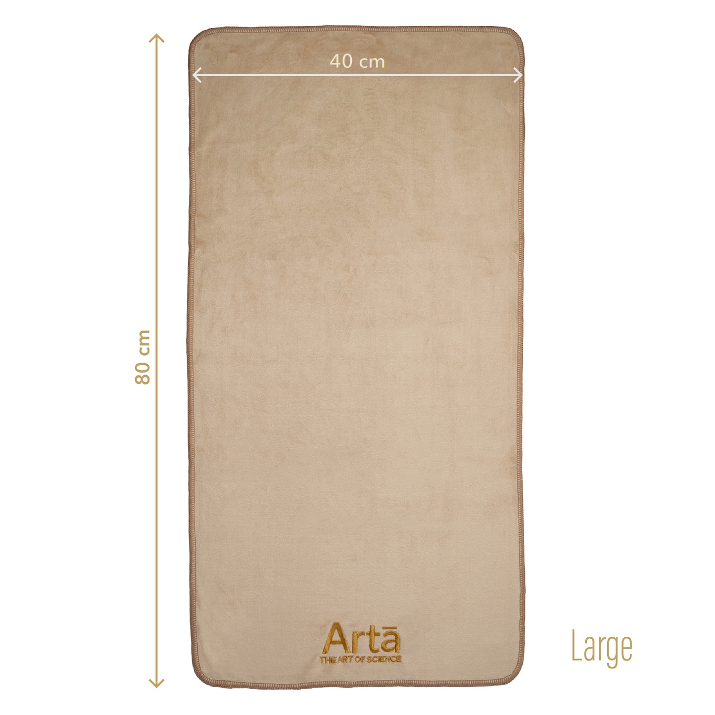 Arta large microfiber towel 40x80cm – premium soft, absorbent, quick dry for spa & home | منشفة مايكروفايبر آرتا كبيرة ٤٠×٨٠ سم ناعمة وفاخرة وسريعة الجفاف للمنزل والسبا