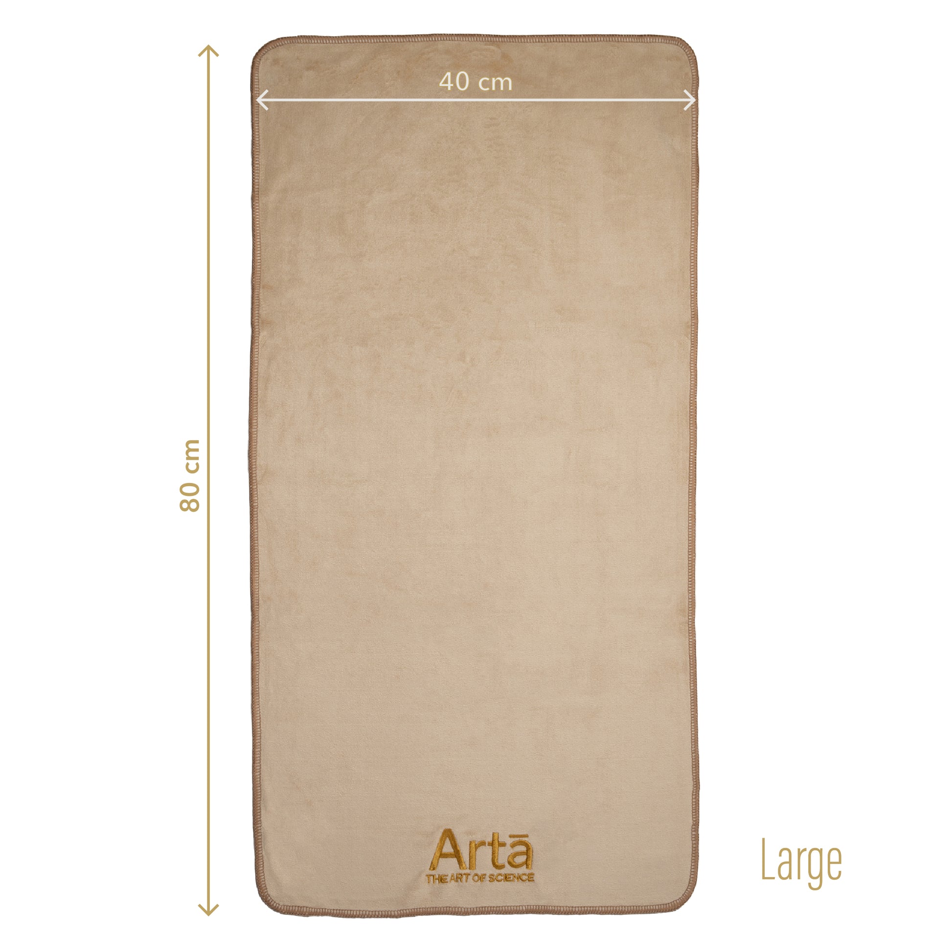 Arta large microfiber towel 40x80cm – premium soft, absorbent, quick dry for spa & home | منشفة مايكروفايبر آرتا كبيرة ٤٠×٨٠ سم ناعمة وفاخرة وسريعة الجفاف للمنزل والسبا