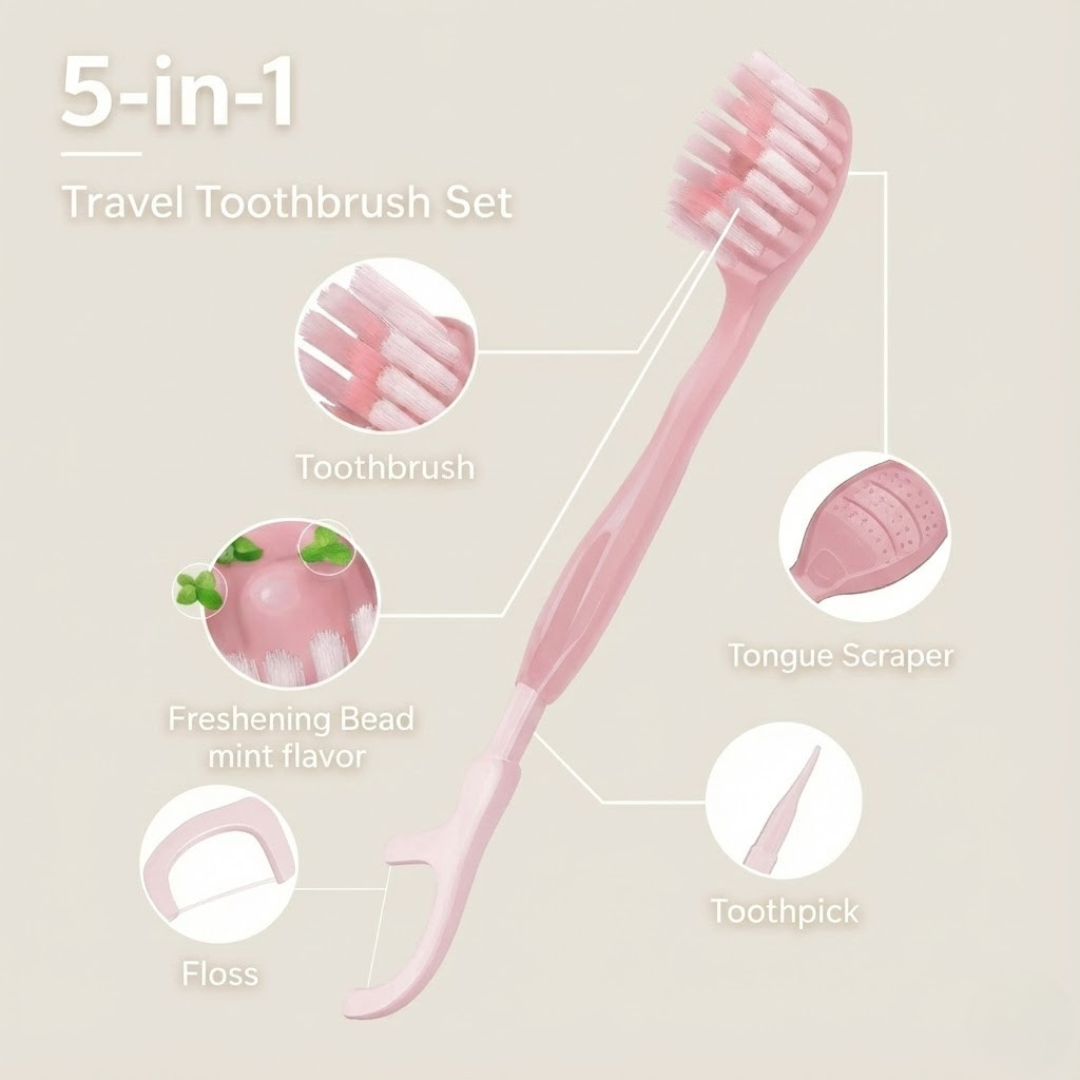 Perfect Puff Soft Toothbrush + Pickatooth