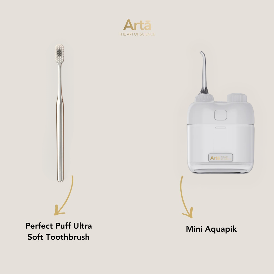Mini Aquapik + Perfect Puff Ultra Soft Toothbrush