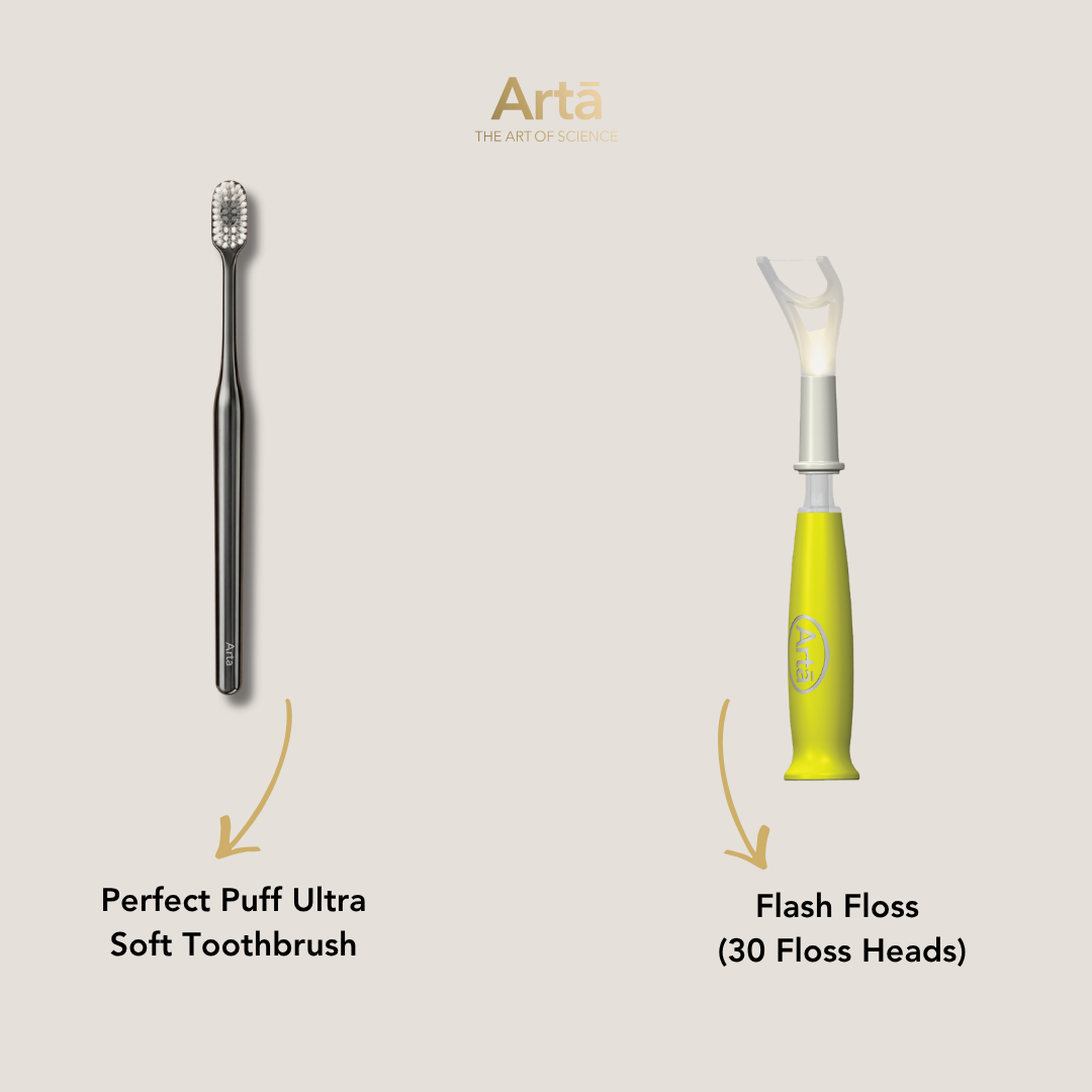 Ultra Soft Perfect Puff Toothbrush + Flash Floss