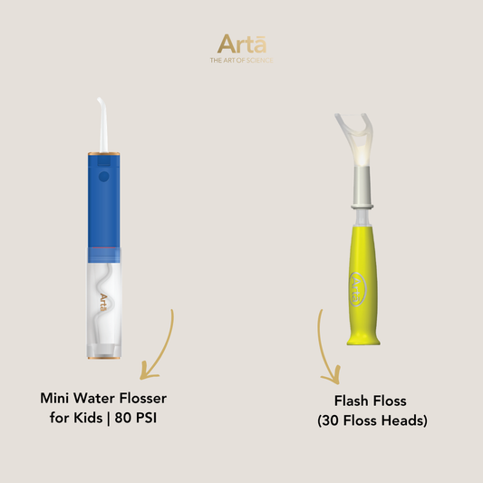 Mini Water Flosser for Kids + Flash Floss