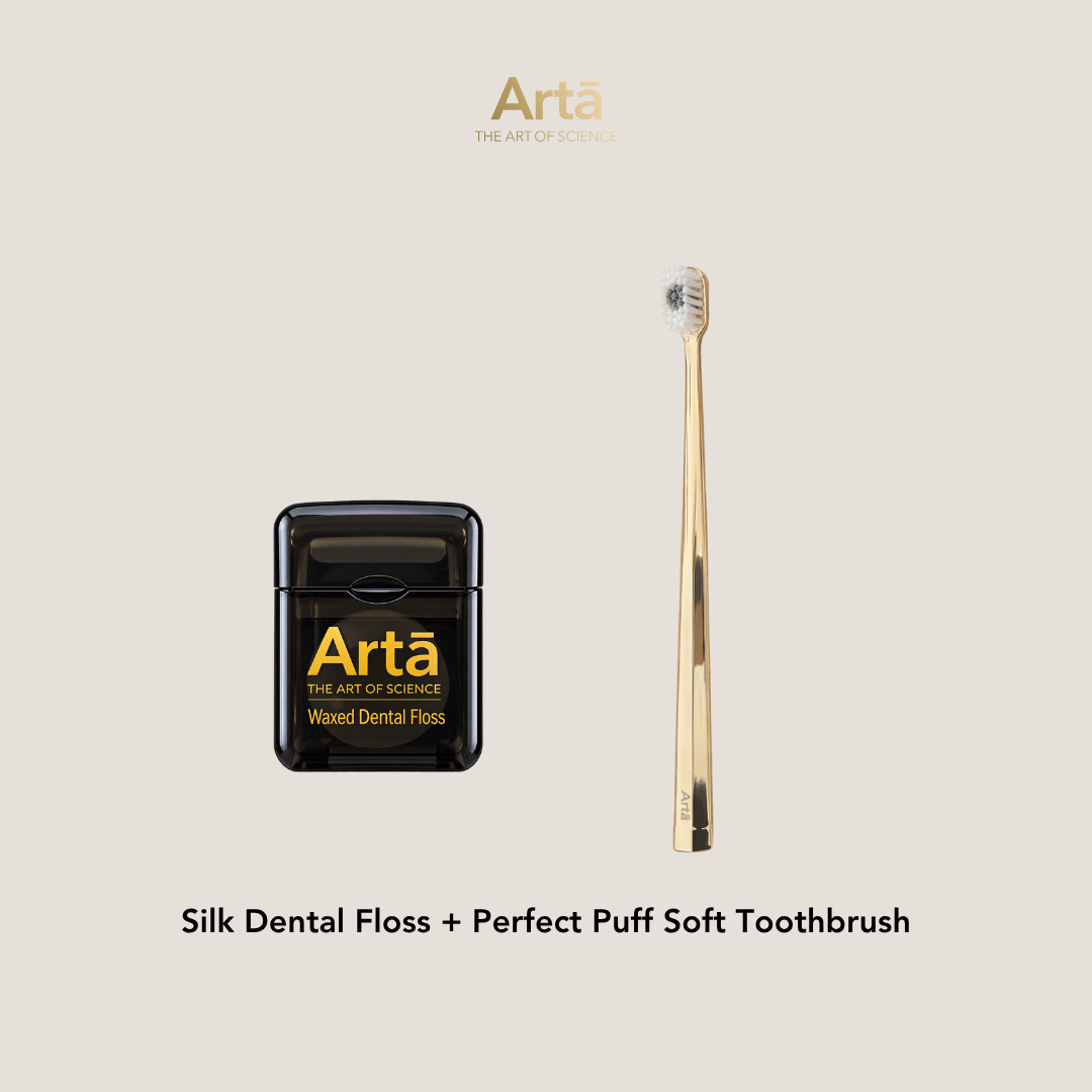 Silk Dental Floss + Perfect Puff Soft Toothbrush