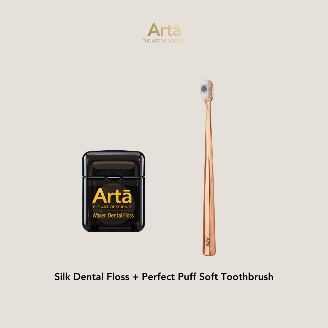 Silk Dental Floss + Perfect Puff Soft Toothbrush