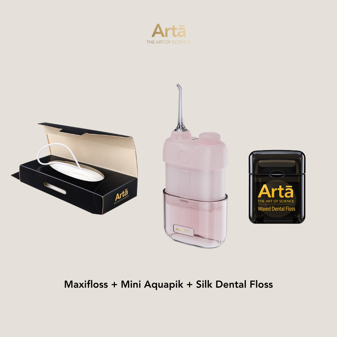 Maxifloss + Mini Aquapik + Silk Dental Floss