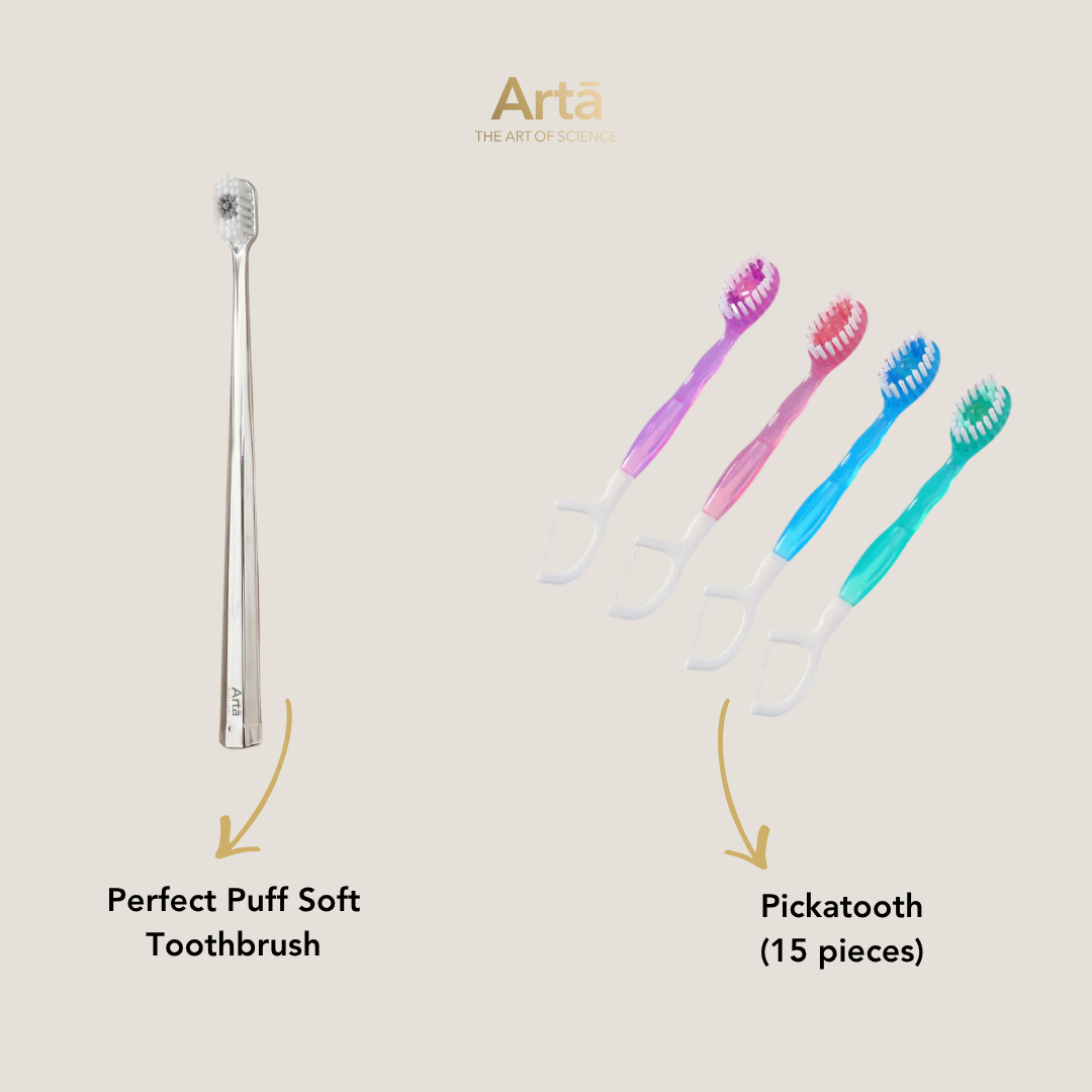 Perfect Puff Soft Toothbrush + Pickatooth