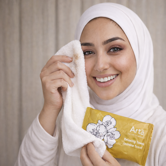 25pcs Makeup Remover Towels ( Relaxing Towels - Jasmine Scent )