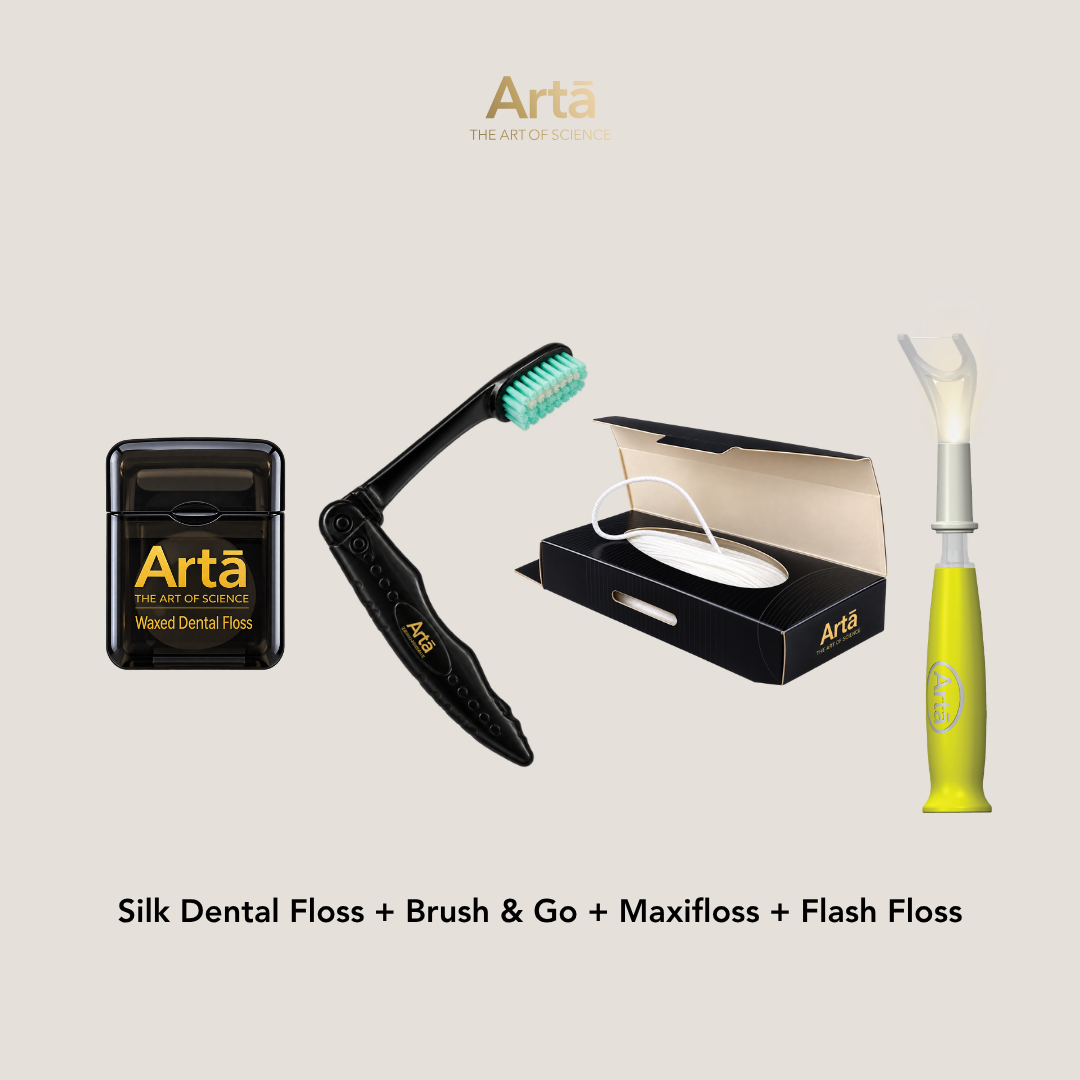 Silk Dental Floss + Brush & Go + Maxifloss + Flash Floss