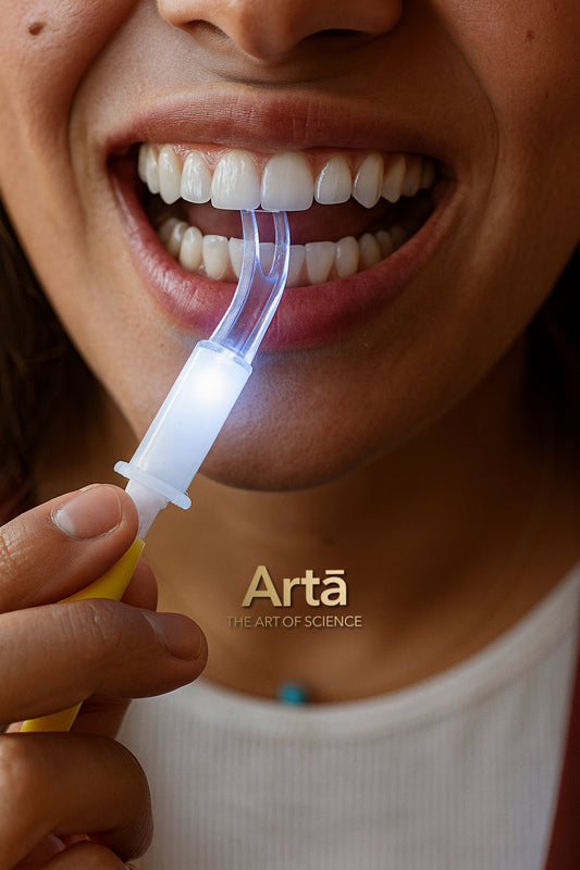 Arta Flash Floss ready-to-use glowing dental floss ensures deep cleaning between teeth, bright smile & easy use | خيط أسنان مضيء من آرتا يضمن تنظيف عميق بين الأسنان وابتسامة مشرقة مع سهولة الاستخدام