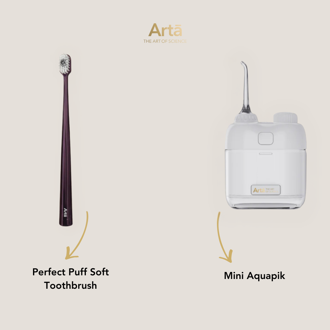 Mini Aquapik + Perfect Puff Soft Toothbrush
