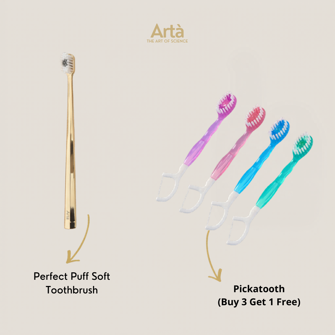 Perfect Puff Soft Toothbrush + Pickatooth