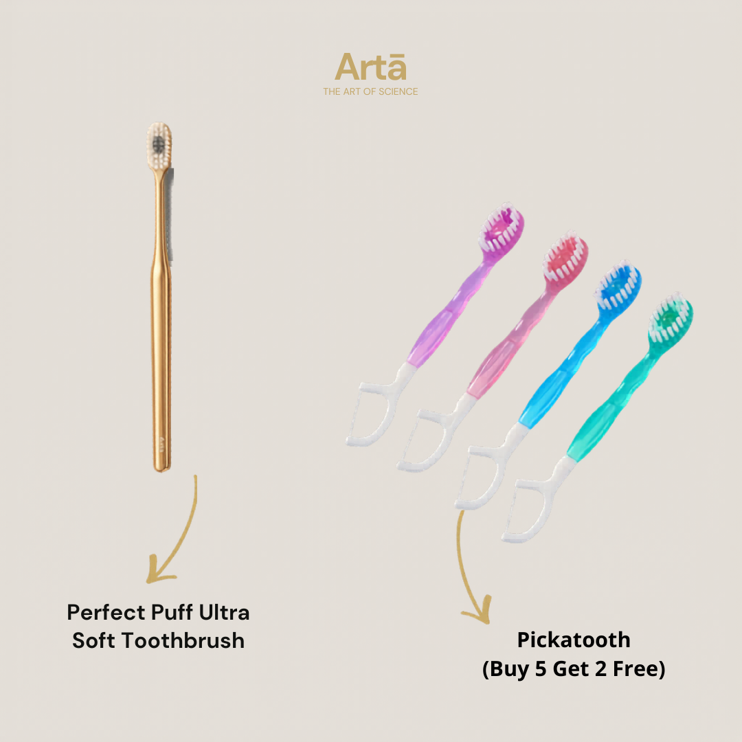 Perfect Puff Ultra Soft Toothbrush + Pickatooth