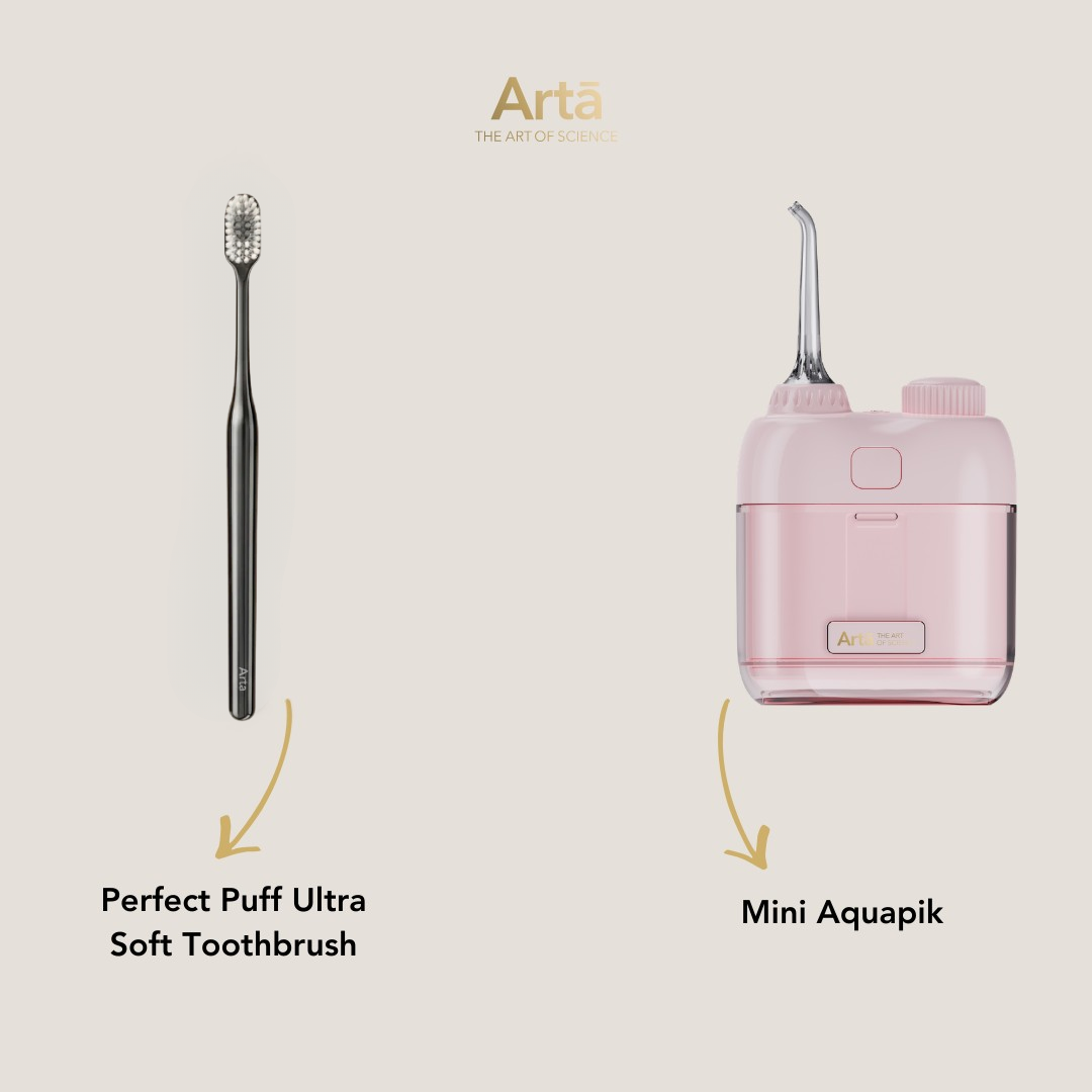 Mini Aquapik + Perfect Puff Ultra Soft Toothbrush
