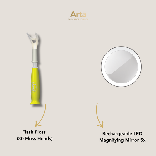 Rechargeable LED Magnifying Mirror 5x x Flash Floss