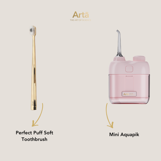 Mini Aquapik + Perfect Puff Soft Toothbrush