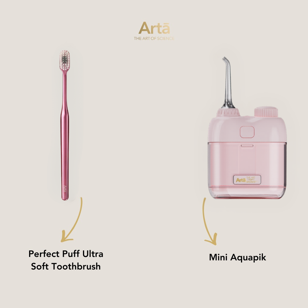 Mini Aquapik + Perfect Puff Ultra Soft Toothbrush
