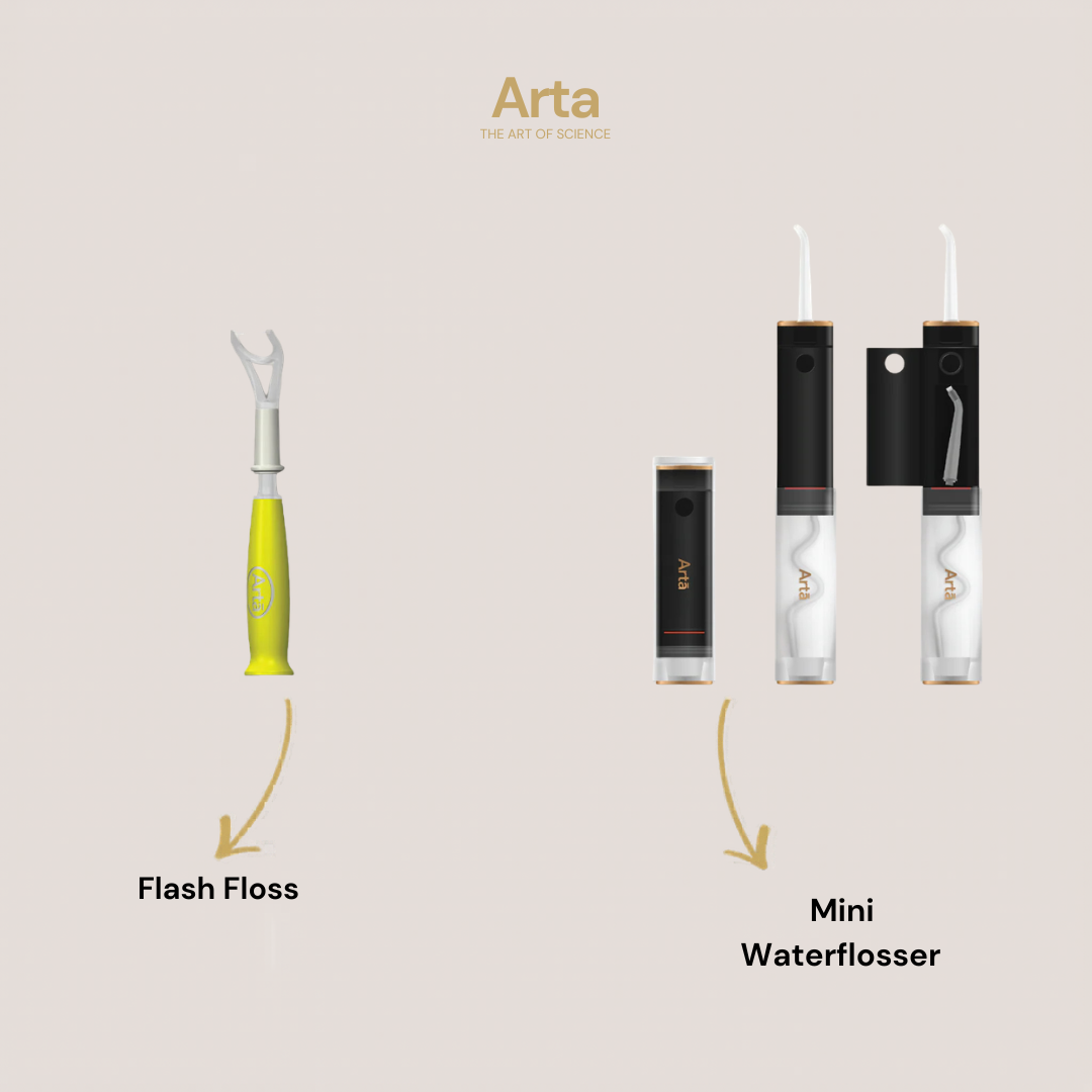 Mini Water Flosser + Flash Floss – Daily Oral Care Duo