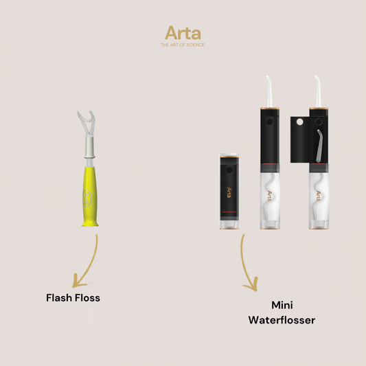 Mini Water Flosser + Flash Floss – Daily Oral Care Duo