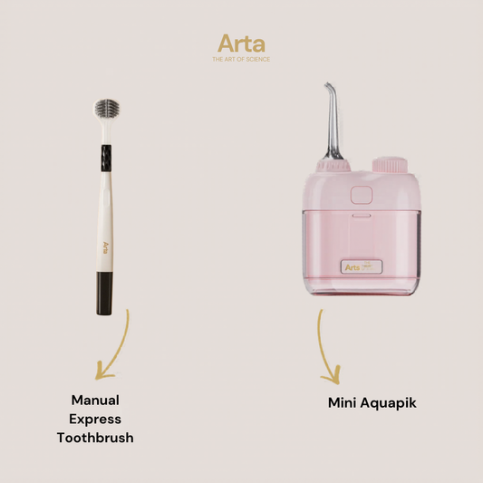 Mini Aquapik + Express Manual Toothbrush