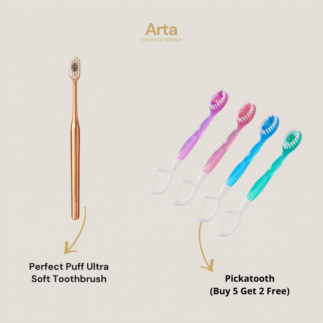 Perfect Puff Ultra Soft Toothbrush + Pickatooth