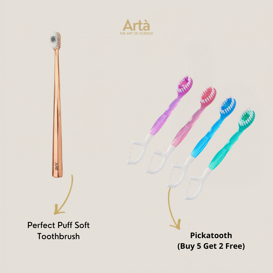Perfect Puff Soft Toothbrush + Pickatooth