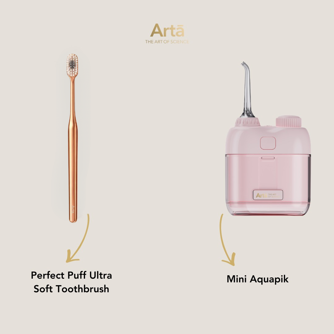 Mini Aquapik + Perfect Puff Ultra Soft Toothbrush