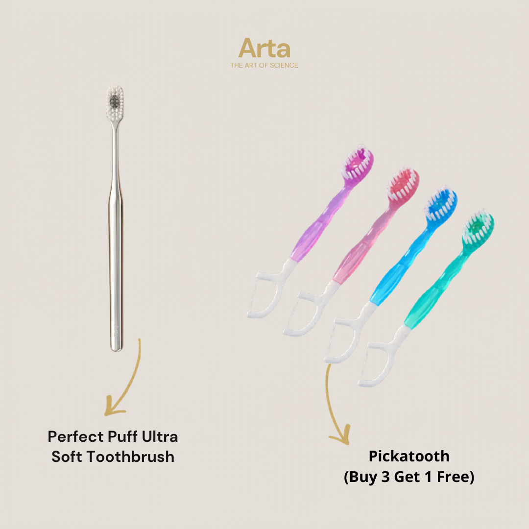 Perfect Puff Ultra Soft Toothbrush + Pickatooth