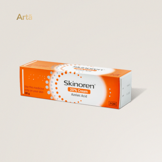 Box of Skinoren 20% Cream on a light gray background